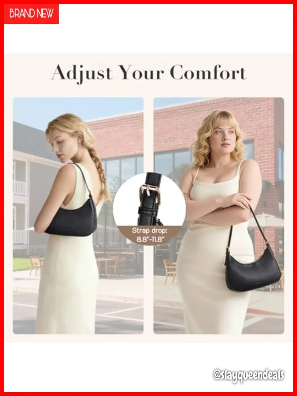 Small Faux Leather Hobo Shoulder Bag with Adjustable Strap Crossbody Purse